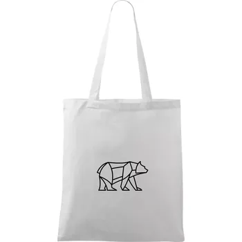 Geometrie lední medvěd chodící - Taška bavlněná - 42 x 38 cm ( Bílá )