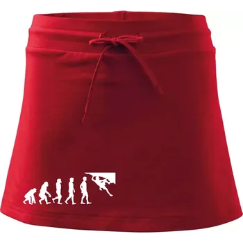 Dámská sukně Evoluce bouldering - Sportovní sukně - two in one - XS ( Červená )
