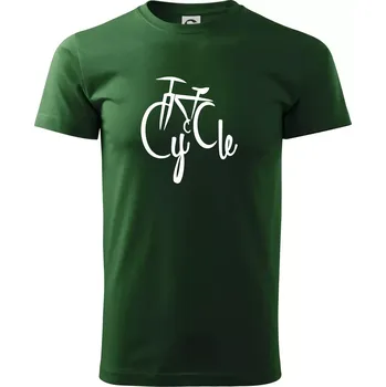 Pánské tričko Cycle kolo - Triko extra velké (5-8XL) - 6XL ( Lahvově zelená )