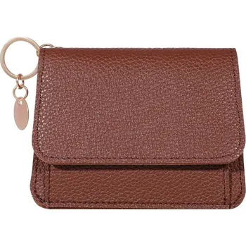 Peněženka Malá koženková peněženka na karty | dámská peněženka, malá peněženka - tmavě hnědá