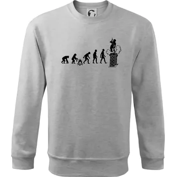 Evoluce kominík - Mikina Essential dětská - 158 cm/12 let ( Světlešedý Melír )