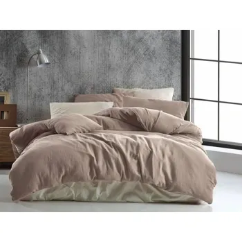 Povlečení Prodloužené mušelínové povlečení 140x220, 70x90cm béžové - 1+1, 140x220, 70x90cm 5413_8422101216Z