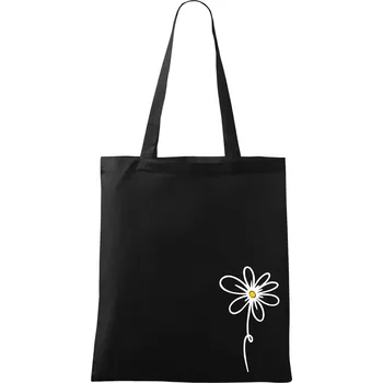 Kopretina - dole na výšku - Taška bavlněná - 42 x 38 cm ( Černá )