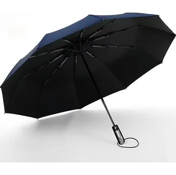 Deštník Automatický skládací deštník proti větru | odolný deštník, velký deštník - Modrá