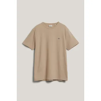 Pánské oblečení TRIČKO GANT TEXTURE SS TSHIRT DRY SAND