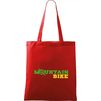 Mountain Bike nápis - Taška bavlněná - 42 x 38 cm ( Červená )