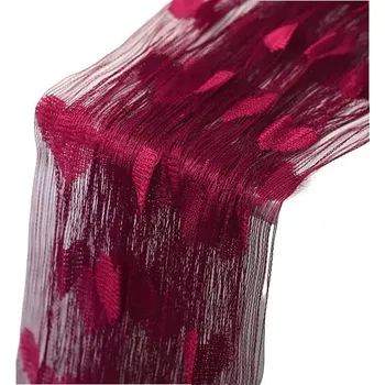 Provázková záclona | provázkový závěs, 2 x 1 m, 1 ks - Vínová