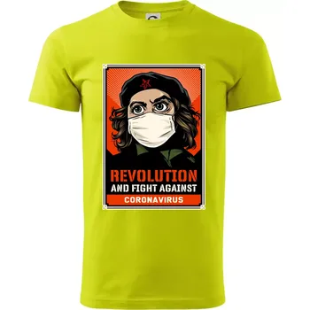 Pánské tričko Corona Revolution & Fight - Klasické pánské triko vyšší gramáže - XL ( Limetková )
