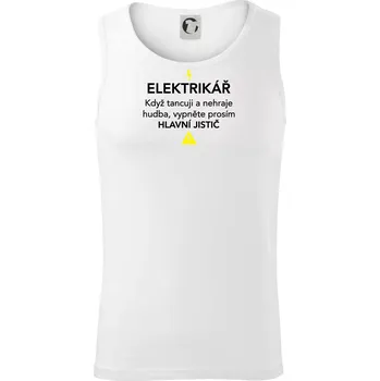 Elektrikář - hlavní jistič - Tílko pánské Core - S ( Bílá )