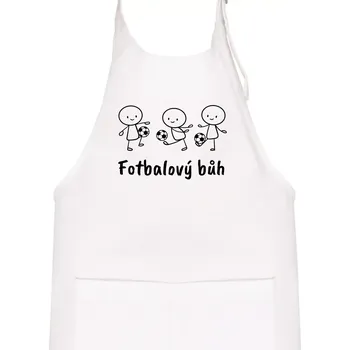 Kuchyňská zástěra Fotbalový bůh - Dětská zástěra na vaření - Univerzální velikost ( Bílá )