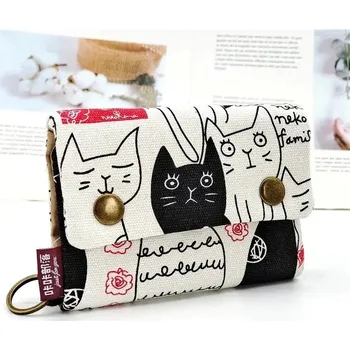 Peněženka Dětská plátěná peněženka se zipem | dětská peněženka, peněženka na klíče - ČT