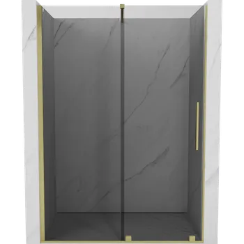 Sprchové dveře Mexen Velar posuvné sprchové dveře 140 cm, grafit, zlaté kartáčované - 871-140-000-41-55 Sprchové dveře