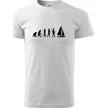 Evoluce plachtění - Triko extra velké (5-8XL) - 6XL ( Bílá )
