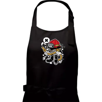 Kuchyňská zástěra Fajrákmen - Dámská zástěra na vaření - Univerzální velikost ( Černá )