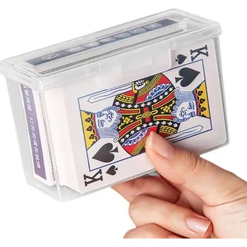 Úložný box Průhledný box na karty s víkem | úložný box, plastová krabička