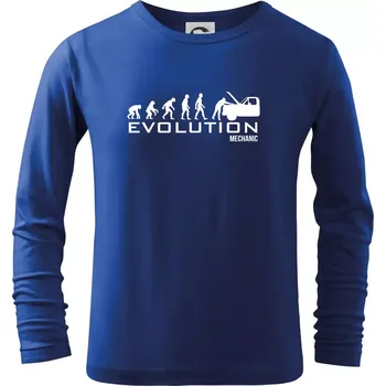 Chlapecké tričko Evoluce mechanik - Triko dětské Long Sleeve - 122 cm/6 let ( Královská modrá )