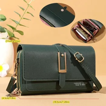 Kabelka Elegantní crossbody taška pro ženy | dámská kabelka, peněženka - Zelený