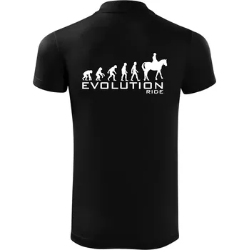 Pánská košile Evoluce Ride horse - Polokošile Victory sportovní (dresovina) - S ( Černá )