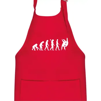 Kuchyňská zástěra Judo Evoluce boj - Dětská zástěra na vaření - Univerzální velikost ( Červená )