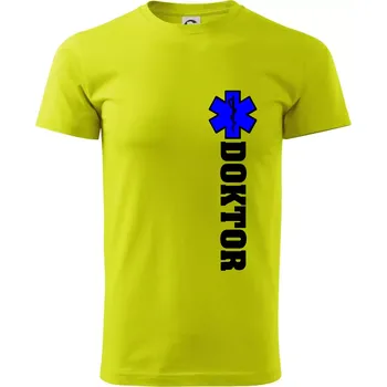 Hvězda života - doktor - Klasické pánské triko vyšší gramáže - S ( Limetková )