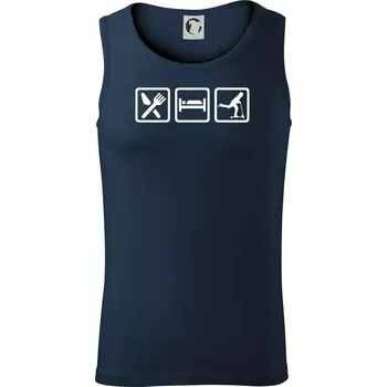 Pánská móda Eat sleep koloběh - koloběžka - Tílko pánské Core - 2XL ( Námořní modrá (velmi tmavá - téměř černá) )
