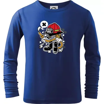 Chlapecké tričko Fajrákmen - Triko dětské Long Sleeve - 146 cm/10 let ( Královská modrá )