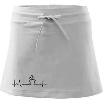 Dámská sukně EKG zamilovaný pár - Sportovní sukně - two in one - XL ( Bílá )