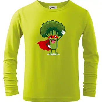 Dětská móda Super Brokolice - Triko dětské Long Sleeve - 134 cm/8 let ( Limetková )