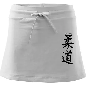 Dámská sukně Judo nápis japan - Sportovní sukně - two in one - XS ( Bílá )