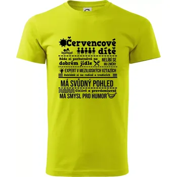 Pánské tričko Narozeniny červenec - Klasické pánské triko vyšší gramáže - 2XL ( Limetková )