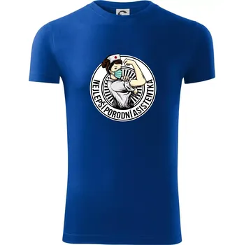 Pánské oblečení Nejlepší porodní asistentka - Viper FIT - Pánské zůžené tričko - 2XL ( Královská modrá )