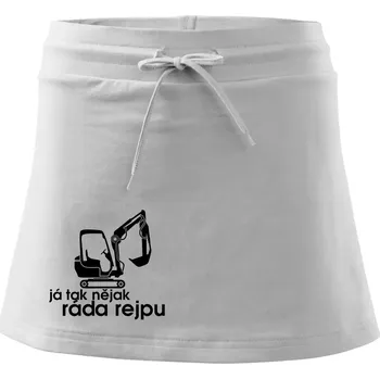 Dámská sukně Já tak nějak ráda rejpu - Sportovní sukně - two in one - L ( Bílá )
