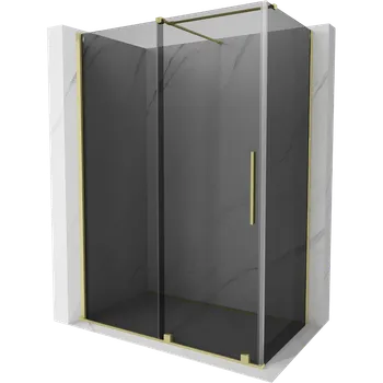 Sprchové dveře Mexen Velar posuvné sprchové dveře 140 x 70 cm, grafit, zlatý kartáčovaný - 871-140-070-41-55 Sprchové kouty