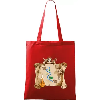 Nákupní taška Cesta rumu - Taška bavlněná - 42 x 38 cm ( Červená )