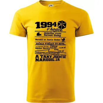 1994 v kostce - Triko extra velké (5-8XL) - 6XL ( Žlutá )
