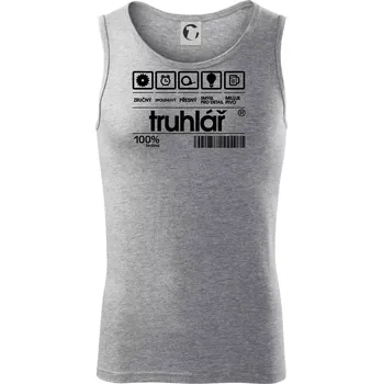 Pánské termoprádlo Čárový kód truhlář - Tílko pánské Core - M ( Tmavě šedý melír )