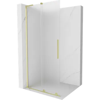 Mexen Velar L sprchová stěna posuvná Walk-in 90 x 200 cm, matný 8 mm, zlatý kartáčovaný - 871-090-003-33-55 Sprchové stěny