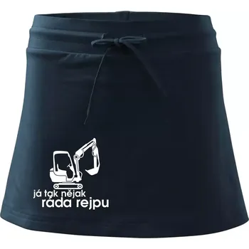 Dámská sukně Já tak nějak ráda rejpu - Sportovní sukně - two in one - S ( Námořní modrá (velmi tmavá - téměř černá) )