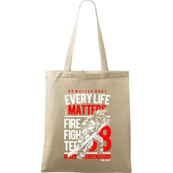 Nákupní taška Every Life Matters - Taška bavlněná - 42 x 38 cm ( Naturální )