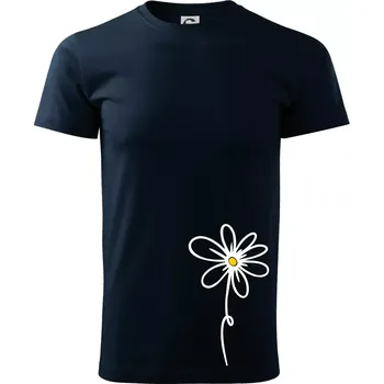 Kopretina - dole na výšku - Triko extra velké (5-8XL) - 6XL ( Námořní modrá (velmi tmavá - téměř černá) )