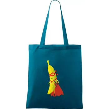 Banán superman - Taška bavlněná - 42 x 38 cm ( Petrolejová )