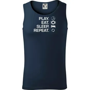 Play Eat Sleep Repeat tenis - Tílko pánské Core - XL ( Námořní modrá (velmi tmavá - téměř černá) )