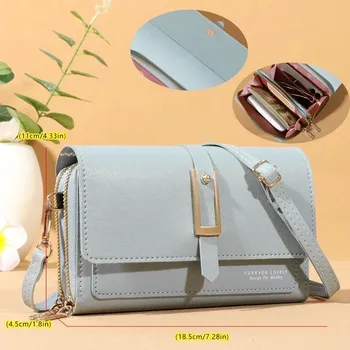 Kabelka Elegantní crossbody taška pro ženy | dámská kabelka, peněženka - NEBESKÁ MODRÁ