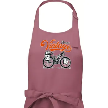 Kuchyňská zástěra Bicycle Vintage - Pánská zástěra na vaření - Univerzální velikost ( Starorůžová )