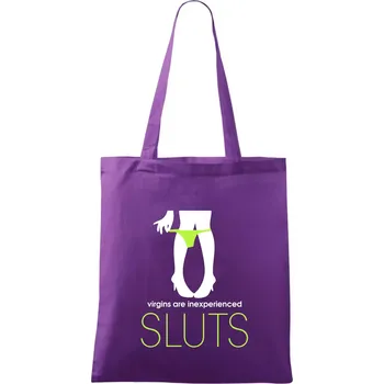 Sluts virgins are inexperienced - Taška bavlněná - 42 x 38 cm ( Fialová )