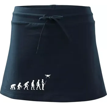 Dámská sukně Dron evoluce - Sportovní sukně - two in one - XS ( Námořní modrá (velmi tmavá - téměř černá) )