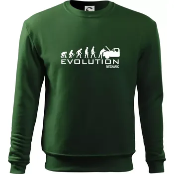 Chlapecké tričko Evoluce mechanik - Mikina Essential dětská - 146 cm/10 let ( Lahvově zelená )
