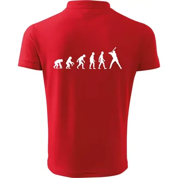 Pánská košile Evoluce baseball pálkař nápřah - Polokošile pánská Pique Polo 203 - 5XL ( Červená )