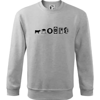 Chlapecké tričko Evoluce peněz bitcoin - Mikina Essential dětská - 146 cm/10 let ( Světlešedý Melír )