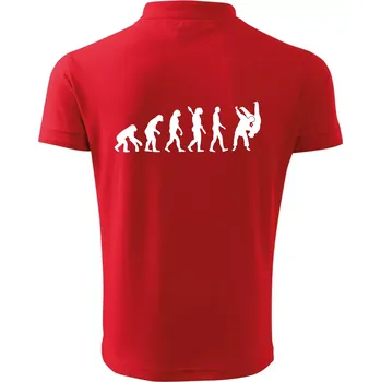 Pánská košile Judo Evoluce boj - Polokošile pánská Pique Polo 203 - M ( Červená )